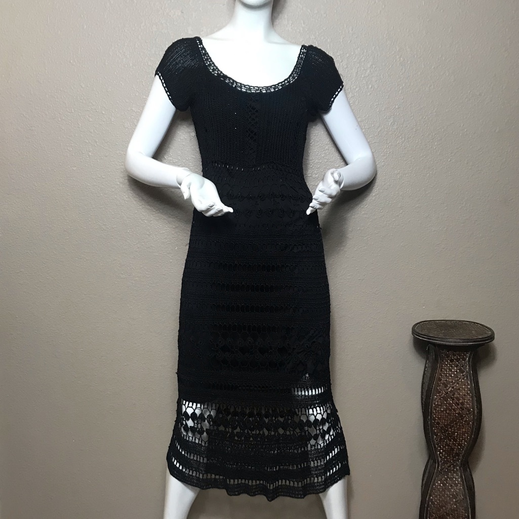 Cache Black Eyelet Dress!